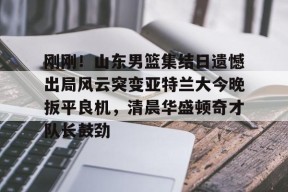 SPORTS直达-刚刚！山东男篮集结日遗憾出局风云突变亚特兰大今晚扳平良机，清晨华盛顿奇才队长鼓劲的简单介绍